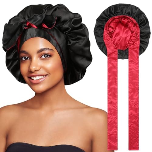 Coubeau Bonnet de Sommeil en Satin Soie pour Bonnet de Nuit Bonnet de Cheveux pour la Nuit pour Femmes Bonnet de Cheveux en Soie pour Femmes