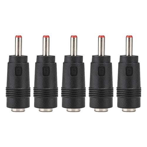 Bewinner 5PCS DC 3 à 24 V Mini Adaptateurs d'alimentation, 5.5 x 2.1 Femelle à 3.5 x 1.35MM Mâle Adaptateur CC Connecteur Audio & Vidéo Routeur Convertisseur de Puissance, Noir