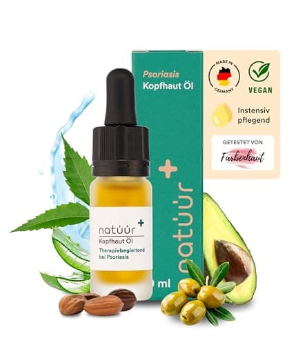 Natüür Scalp Oil – 10 ml Soin intensif pour cuir chevelu sec avec ingrédients naturels, sans parfum, silicone ni colorants – Avec extrait de neem