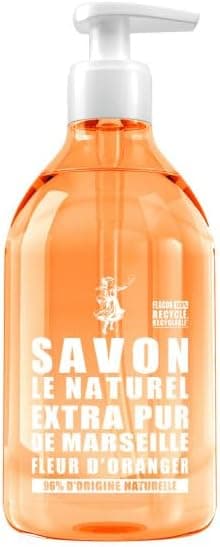 Savon Le Naturel Liquide Marseille Fleur d'Oranger Antibactérien 500ml