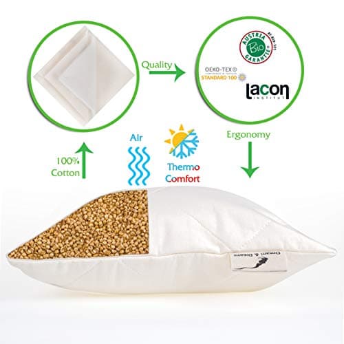 Oreiller Cervical Millet BIO Dream & Dreams, Coussin naturel 30 x 40 cm