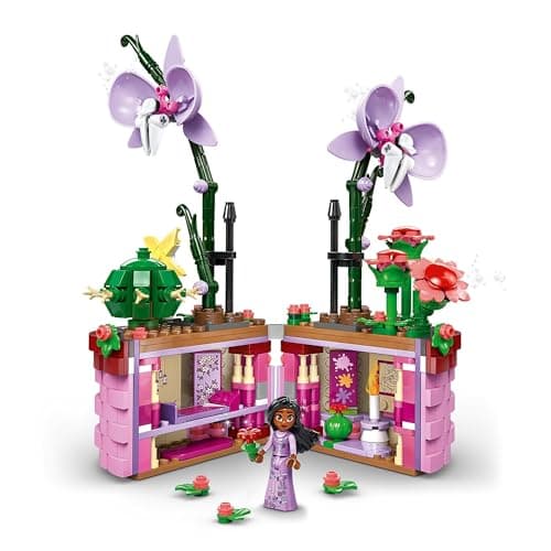 LEGO ǀ Disney Encanto Le Pot de Fleurs d’Isabela, Jouet Orchidée à Construire pour les Enfants, Mini-poupée du Personnage Facilement Identifiable du Film, Cadeau pour Filles et Garçons Dès 9 Ans 43237