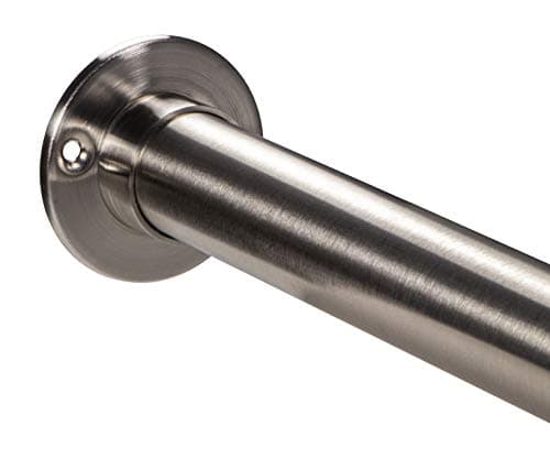 Gedotec Barre de garde-robe ronde en acier inoxydable pour montage mural | Tube d'armoire 1000 mm pour armoires et garde-robe | Tube de meubles Ø 25 mm | 1 pièce – Barre