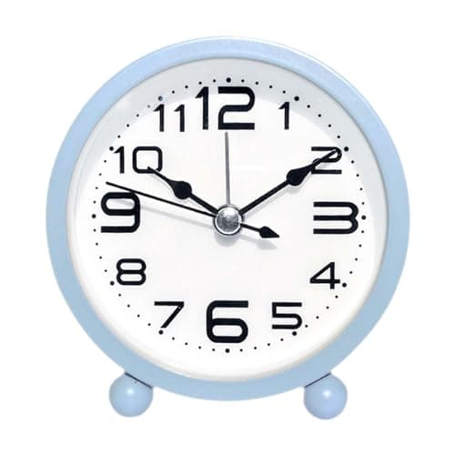 Mimoqk Réveil, réveils pour Chambres | Horloge de Bureau,Petit réveil à Gros Chiffres à Piles sans Alarme de tic-tac Conception Simple pour Enfant Adulte
