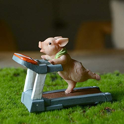 Gemmia Figurine Miniature de Cochon de fée de Jardin- Cochon d'étude de Toilette