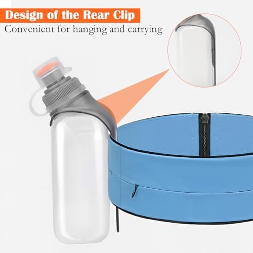 BRISKORE Gourde de sport, 250 ml, sans BPA, anti-fuite, avec clip arrière, pour le sport, le marathon, la course à pied