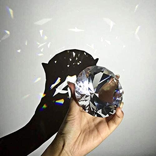 BSTKEY Presse-Papier en Cristal et Diamant 80 mm – Ornement en Verre pour Photographie, décoration de fête de Mariage, décorations étincelantes