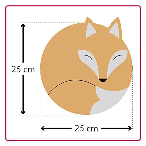 LESCHI Coussin chauffant - Bouillotte micro-ondes 4 compartiments - Animal : renard beige - Bouillotte graines de blé bio souple - Idéal pour se réchauffer en hiver et pour apaiser le ventre