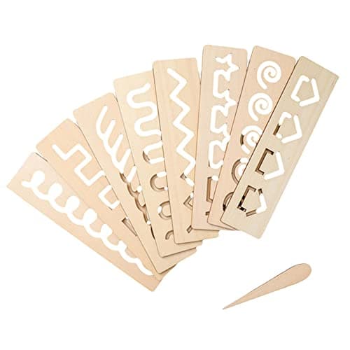 SM SunniMix Planche de traçage en Bois Compétences -écriture Enseignement précoce Apprentissage Pratiquer des Exercices pour l' à, Motifs géométriques