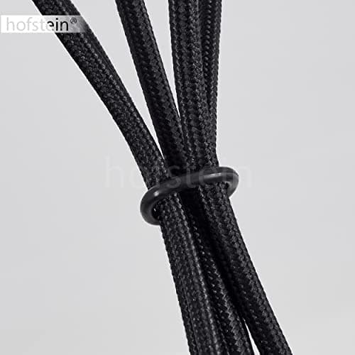 HOFSTEIN Suspension Tianjin, lampe à suspendre en métal noir, 5 flammes, 5 x E27, max. 149 cm, lampe à suspendre avec aspect grillagé dans un design rétro/vintage, ampoule(s) non incluse(s)