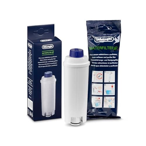 De'Longhi Cartouche Filtrante DLSC002, Filtre a Eau Machine a Café, Blanc