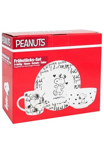 United Labels Peanuts Service Petit déjeuner 3 pièces Snoopy