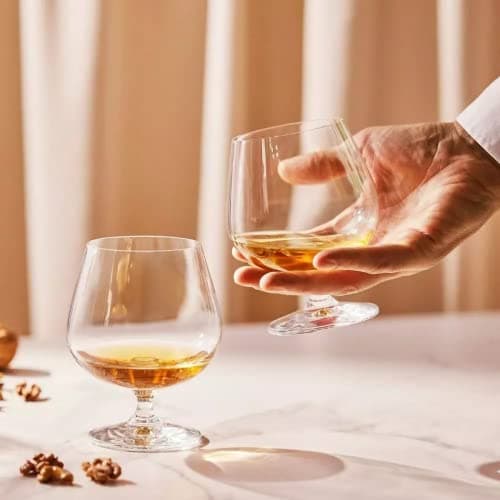 Krosno Brandy Cognac Snifter Verres | Ensemble de 6 | 480 ML | Collection de balance| Parfait pour la maison, les restaurants et les fêtes | Va au lave-vaisselle