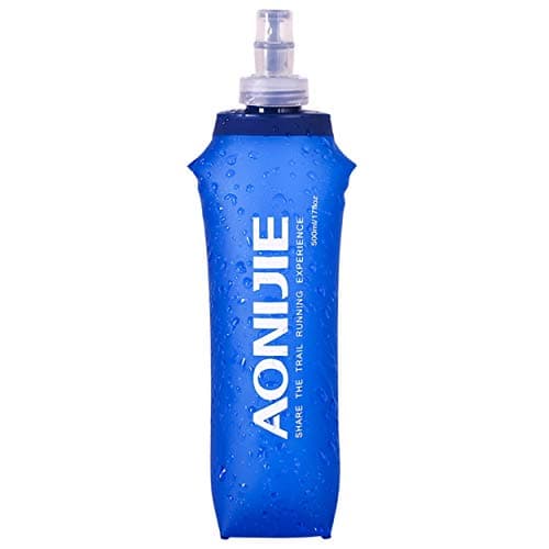 Azarxis Gourde Souple Flasque Running Gourde Sport Pliable Poche Hydratation Flacon Bouteille d'eau pour Randonnée Marathon (500ml)