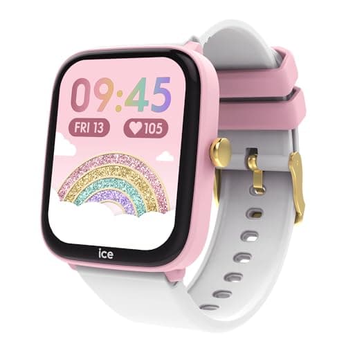 Ice-Watch - ICE smart junior 2.0 Pink White - Montre connectée rose pour enfant avec bracelet en silicone blanc - 022797 (1,75 pouces)
