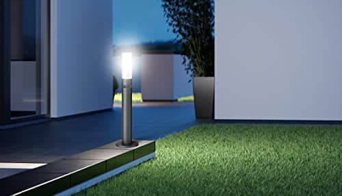 Steinel LED Lampe de chemin GL 65 S Anthracite, détecteur de mouvement 180°, lampe de jardin blanc chaud, allumage en douceur, veilleuse