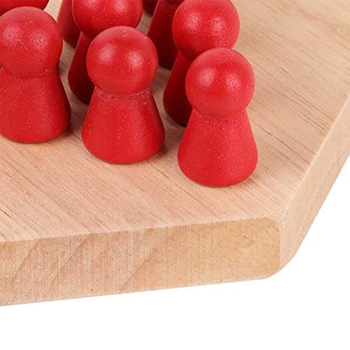 Drfeify Jeu de société de Dames Chinoises Enfants Classique Jeu de société éducatif en Bois Halma pour familles