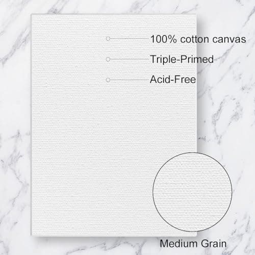 Lot De 5 Toile A Peindre, Encadrement Toile 40x50 Cm, 100% Coton Toile Peinture Grand Format, Toiles De Peinture Acrylique Pour Artistes, Amateurs, DéButants Et Enfants Pour Acrylique, Aquarelle