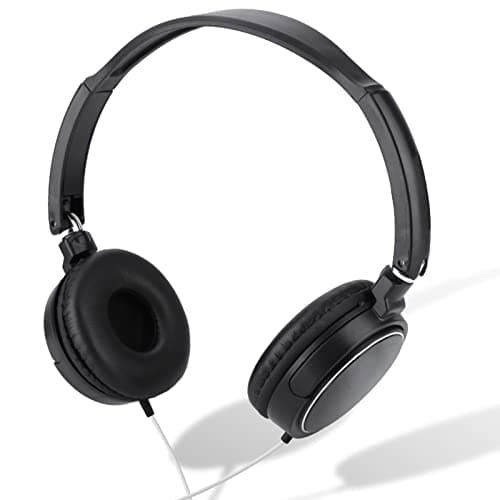 Elprico Casque PC, Casque Filaire Compact Pliable stéréo HiFi Musique Prise en des écouteurs Carte TF