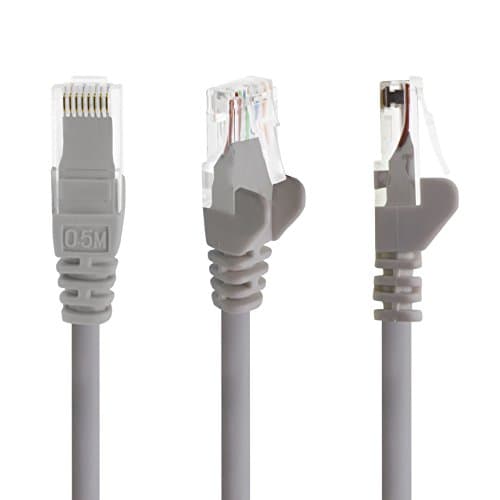 1aTTack.de 1m - gris - 5 pièces - (PACK) - Câble réseau LAN Ethernet CAT.6 CAT6 Câble patch 1000 Mbit/s