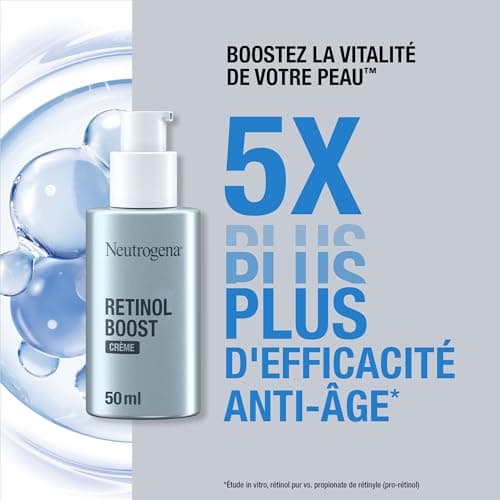 Neutrogena | Crème Anti-Âge Retinol Boost (flacon-pompe de 50 ml) – Soin du visage pour combattre les signes visibles de l'âge – Crème pour le visage enrichie en rétinol