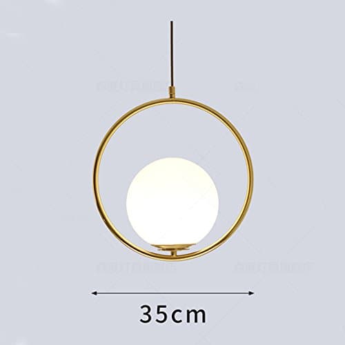 MZStech Moderne Mode Suspension Lampe Fer Verre LED Luminaire Suspension Boule Verre Vec Du Métal Doré (Or)