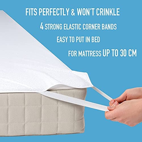 Beedsooth Protège Matelas Imperméable 140x200cm, Alèse Respirant Coton avec 4 Coins Elastiques Anti-Acarien, Hypoallergénique Silencieux
