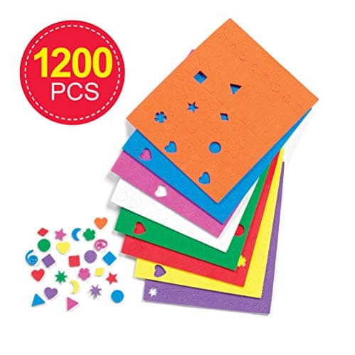 Baker Ross Pack économique de mini autocollants en mousse - Lot de 1200