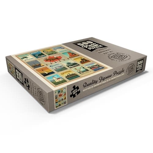 MyPuzzle Voyage Au Canada, Collage, Poster Vintage - Premium 500 Pièces Puzzle - Collection spéciale MyPuzzle de Anderson Design Group