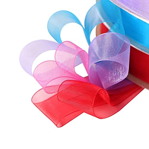 Trimming Shop Ruban en organza vert mousse à bords tissés pour emballage cadeau, scrapbooking, loisirs créatifs, décoration de fête, nœuds pour cheveux, 20 m
