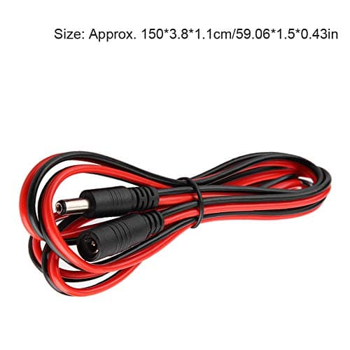 KIMISS Câble d'alimentation Femelle Cable Câble d'extension d'alimentation de 150 cm DC5525 mâle à câble d'alimentation Femelle