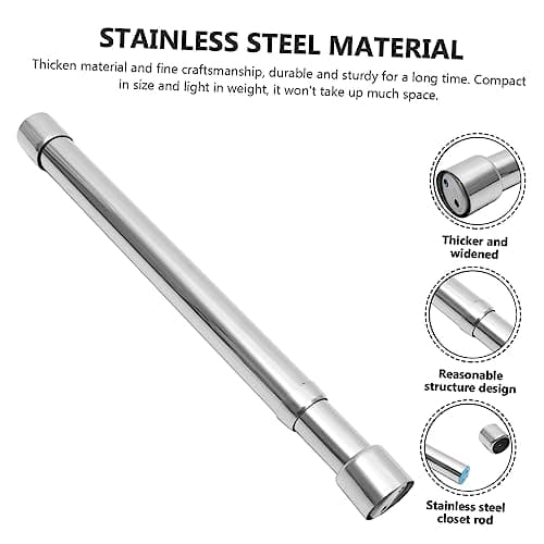 Ciieeo Tringles De Placard Porte-Vêtements De Placard Support De Cintre Robuste Tringles De Suspension Pour Support De Vêtements Tringles À Rideaux À Ressort Supports Cintres Énucléés
