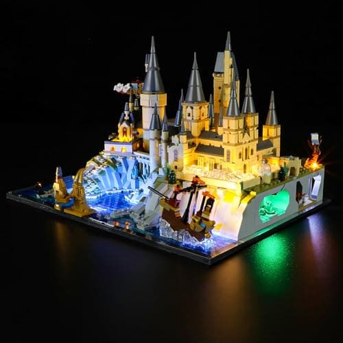 YEABRICKS Lampe LED pour Lego-76419 Harry Potter Château et terrains de Poudlard Modèle de blocs de construction (ensemble Lego non inclus)