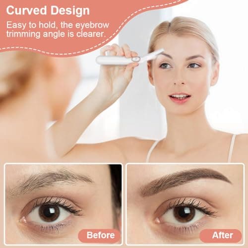 LOPHE Tondeuse Visage Sourcils Électrique Femme, Tondeuse Cheveux Visage avec Peigne Rechargeable Mini Rasoir Facial pour Sourcils, Visage, Corps