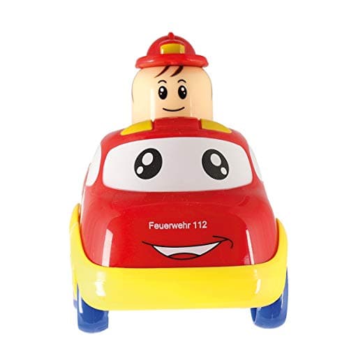 Bieco Voiture Bebe Pompiers | Voiture Friction Push and Go | Tut Tut Bolide Voiture | Petite Voiture Bebe 1 an Tutute Bolide Voiture Pat Patrouille Jouet Voiture Bebe Voiture Bébé Voiture pour Bebe