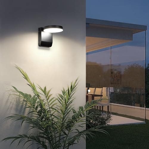 Applique murale extérieure, éclairage extérieur IP54 résistant aux intempéries, alimentation secteur, lampe murale extérieure 20 W pour porte d'entrée, porche, jardin, lumière naturelle 4000K