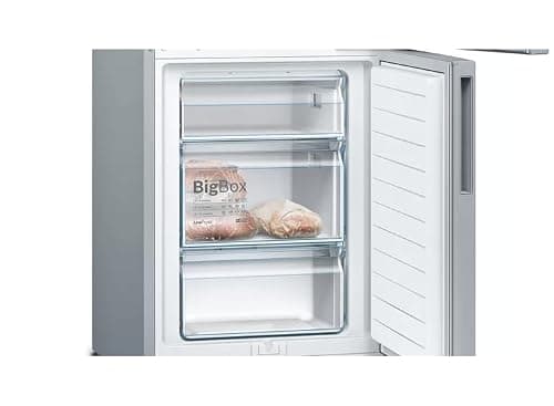 Bosch KGV36VLEAS, Série 4, Réfrigérateur congélateur, Pose libre, 186 x 60 cm, 214 L / 94 L, Inox