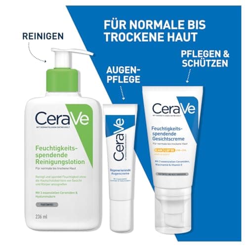 CeraVe - Crème Réparatrice Contour des Yeux - Réduit Poches & Cernes - Crème Yeux Hydratante 24 h - 3 Céramides, Acide Hyaluronique & Extraits de Plantes Marines - Tous Types de Peau - 14 ml