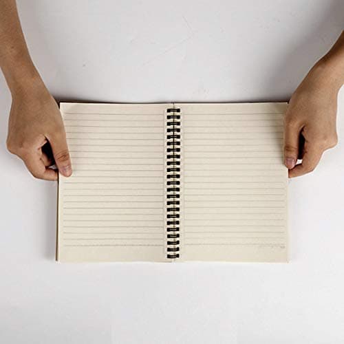 SIYI-XIU 2Pcs A5 Carnet de Notes à Spirale Cahiers Classique en Couverture Kraft Blocs Notes Spirales Doté Ligné Bloc Note 60 Feuilles,Marron