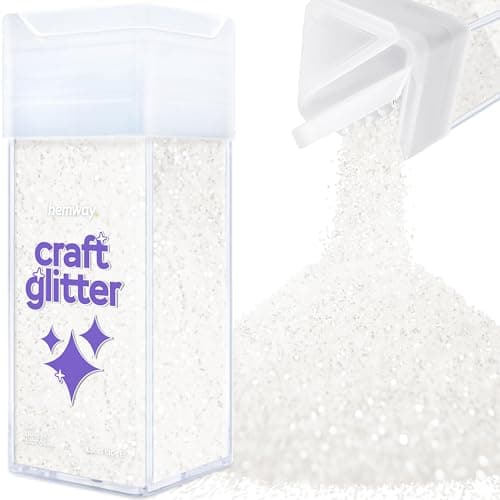 Paillettes pour gobelets en résine irisée blanche pour loisirs créatifs cartes bijoux de Noël bougies épaisses cosmétiques pour ongles et visage 130 g/4,6 oz