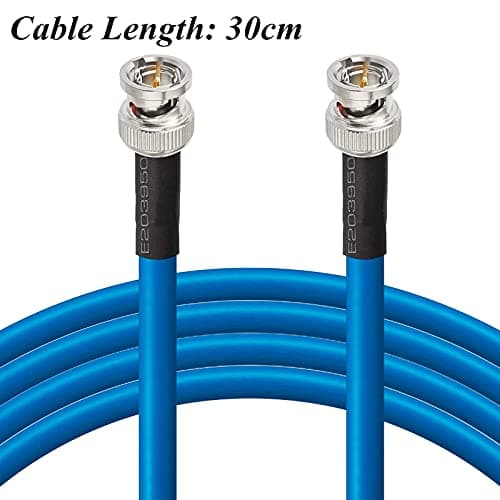 Bingfu Câble Vidéo SDI Numérique 6G 3G HD BNC Mâle vers Mâle 75 Ohm Cordon Câble Coaxial Belden 1694A 30cm / 11.81inch pour Caméras et équipements Vidéo, Prend en Charge HD-SDI 3G-SDI 1080P 4K-UHD