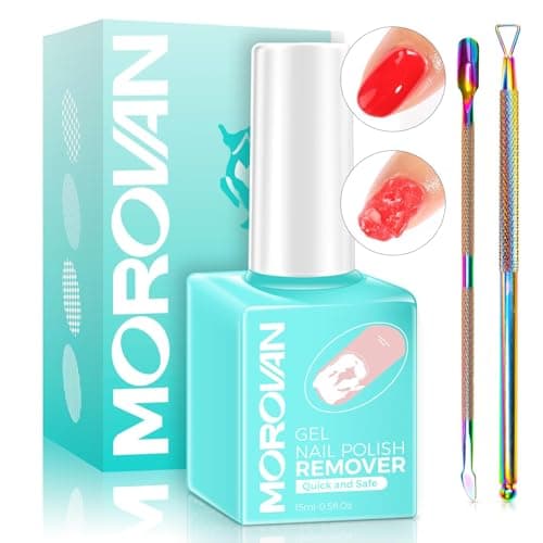Morovan Uv Dissolvant Vernis Semi Permanent Set: 15 Ml Dissolvant Semi Permanent Grattoir Pour Ongles En Gel Inclus Sûr Et Rapide Contient Du Gel Uv Kit Depose Vernis Semi Permanent