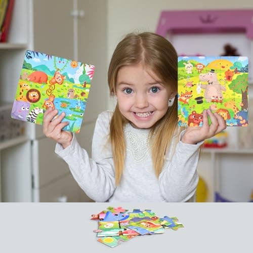 Jouet Puzzle en magnétique pour Enfants,Puzzles magnétiques,Développe Réflexion et Dextérité,pour Enfant Garçons Filles 2-5 Ans