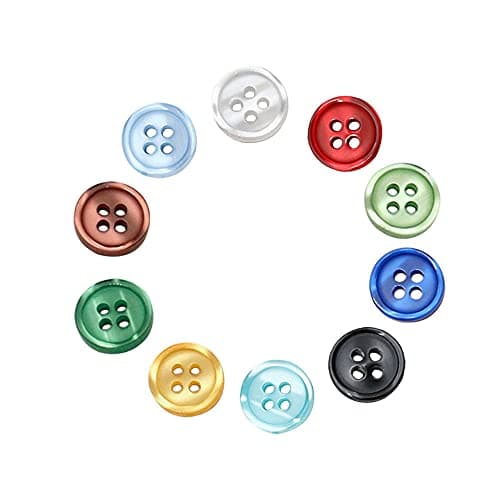 NiacisweBouton a Coudre 250 Pièces Boutons Mercerie Bouton Vetement Rond bouton Boutons Colorés Artisanat Bouton en Résine Bouton Couture pour Couture et Tricot Bricolage Ornement Fait à la Main