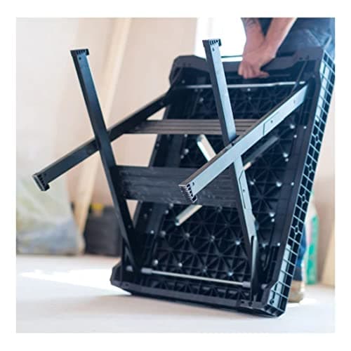 STANLEY Établi pliant FATMAX Express - Surface de travail portable avec capacité de charge de 450 kg, compatible avec les pinces, poids de 10 kg, FMST1-75672