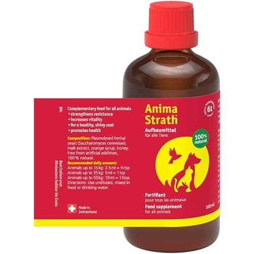 Anima-Strath Liquide pour chiens et chats - 61 micronutriments, vitamines, minéraux, acides aminés et qualités prébiotiques | Soutient l'immunité et la digestion | Complément Alimentaire Multivitaminé