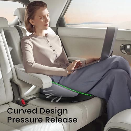 Benazcap Grand Coussin de Siège pour Chaise de Bureau, Siège de Voiture, Mousse à Coussin de Chaise Ergonomique Réduisant la Douleur, Augmente Le Confort D'assise, Favorise la Circulation Sanguine