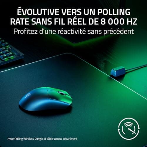 Razer Viper V3 HyperSpeed - Souris sans fil pour l’Esport (Capteur optique 30K Focus Pro, Jusqu’à 280 Heures d’Autonomie, Switches Mécaniques de 2e gen, Polling Rate Réel de 4000 Hz) Noir