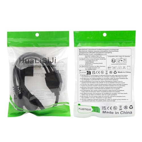 HuaLiSiJi Cable Alimentation 3 Broches 10A 250V IE Splitter Contact de Protection de Câble Type F (CEE 7/4) vers Prise C13+C5+C7, pour Une Utilisation en Intérieur TV, PC, Moniteur (0.5m)