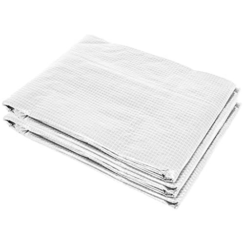 Outsunny Bâche de Rechange Serre Tunnel 6 m2, bâche dim. 3L x 2l x 2H m PE Anti-UV imperméable 6 fenêtres + Porte Enroulable zippée Blanc